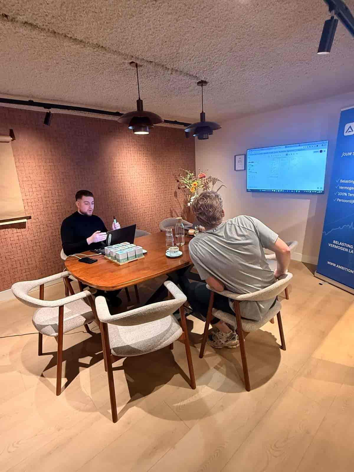 1-op-1 gesprek tijdens de uitvoering van het plan